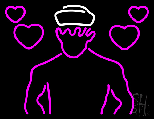 Singing Sailor Logo Neon Sign