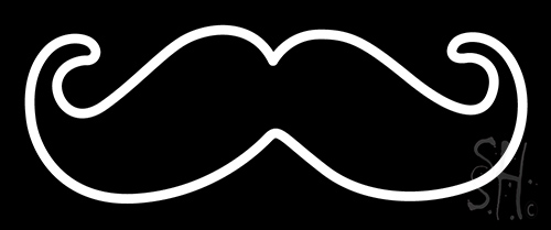 The Shave Mustache Neon Sign
