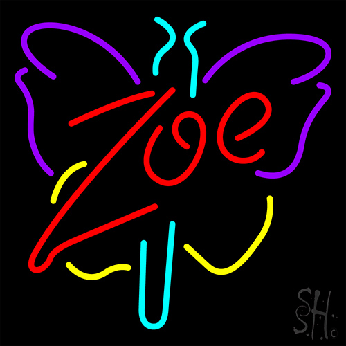 Zoe Butterfly Neon Sign