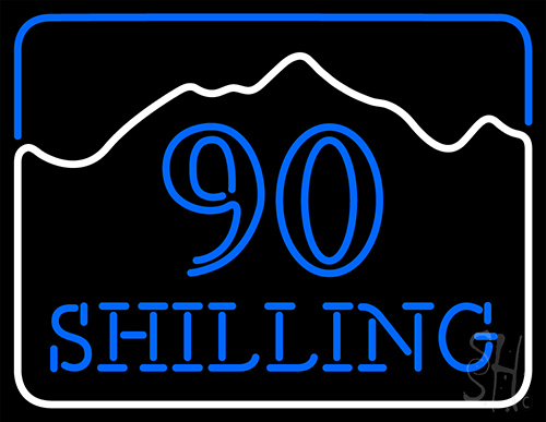 90 Shilling Logo Neon Sign