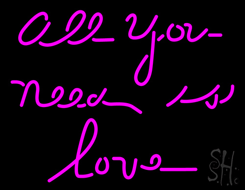 All You Need Is Love Neon Sign