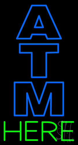 Atm Here Neon Sign