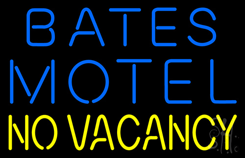 Bates Motel No Vacancy Neon Sign
