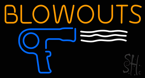 Blowouts Logo Neon Sign