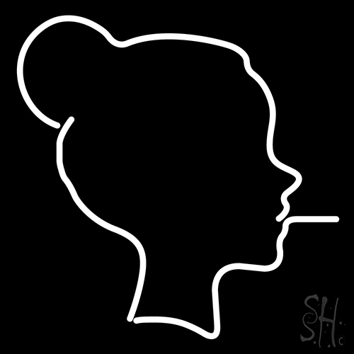 Cigarette Cool Girl Neon Sign