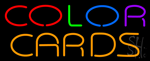 Color Cards Neon Sign