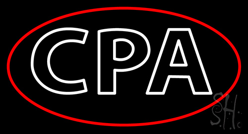 Cpa Double Stroke Oval Border Neon Sign