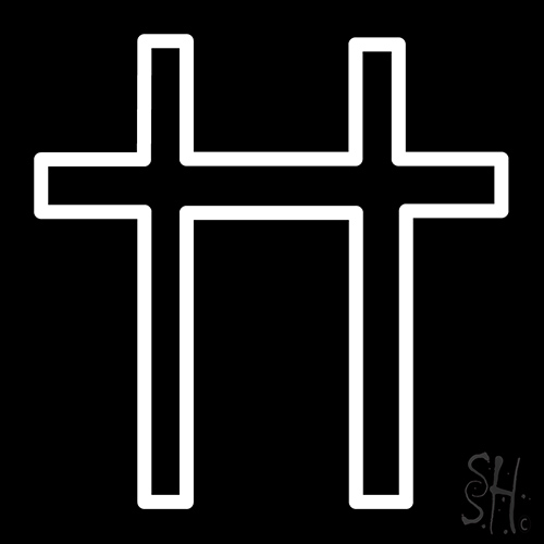 Double Cross Neon Sign