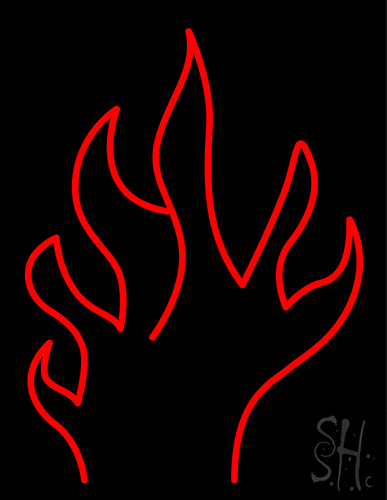 Fire Flame Artwork Neon Sign