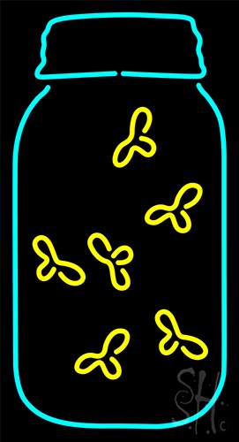 Fireflies In A Jar Neon Sign