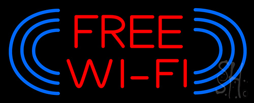 Free Wi Fi Neon Sign
