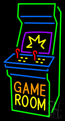 Game Room Arcade Cabinet Neon Sign