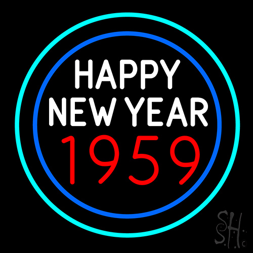 Happy New Year 1959 Bioshock Neon Sign
