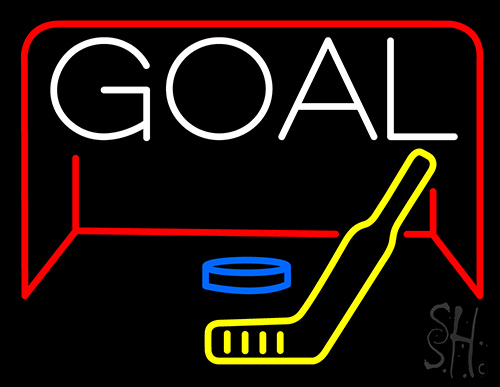 Hockey Goal Neon Sign
