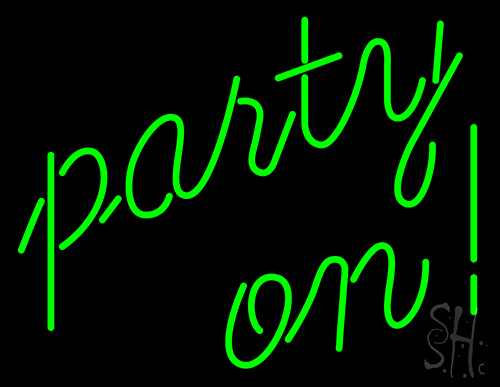 Party On Neon Sign