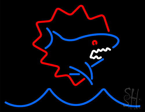Shark And Wave Neon Sign