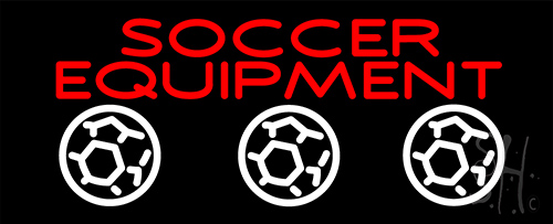 Soccer Equipment Neon Sign