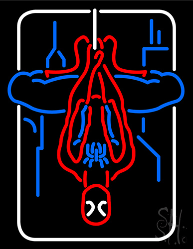 Spider Man Hanging Neon Sign