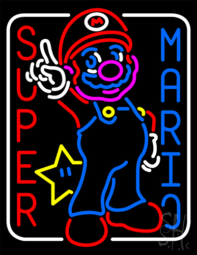 Super Mario Neon Sign