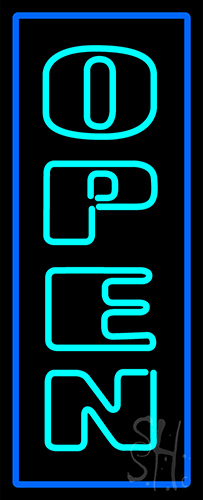 Vertical Open Neon Sign