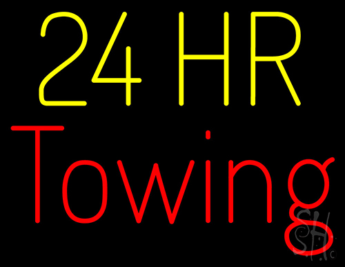 24 Hrs Towing Neon Sign