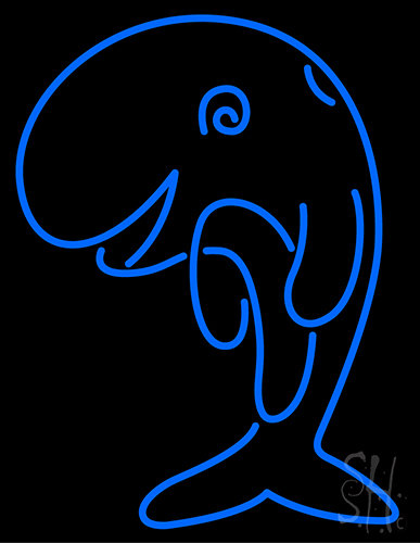 Blue Fish Neon Sign