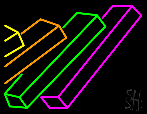 Books Multicolor Logo Neon Sign