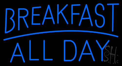 Breakfast All Day Neon Sign