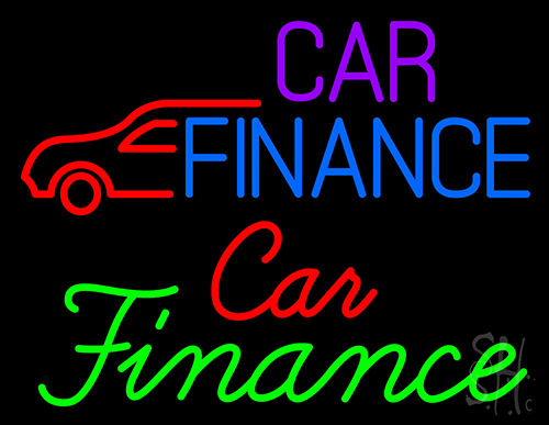 Car Finance With Car Neon Sign