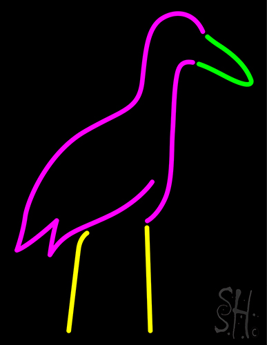 Cattle Egret Neon Sign