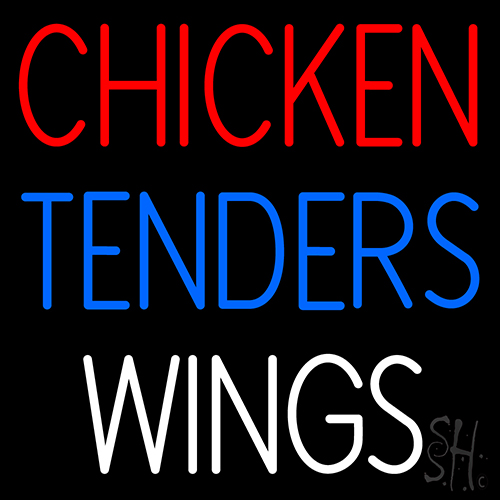 Chicken Tenders Wings Neon Sign