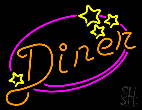 Diner With Star Neon Sign