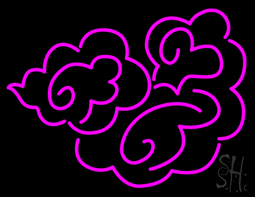 Flower Designpink Neon Sign