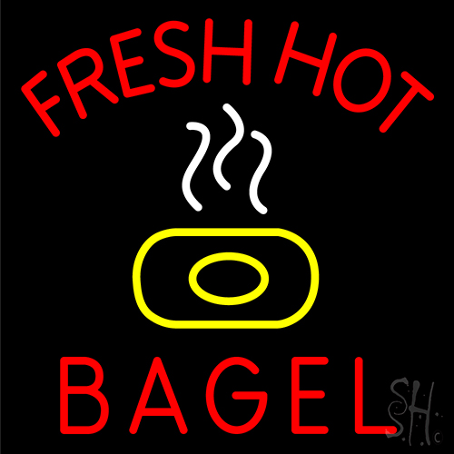 Fresh Hot Bagel Neon Sign