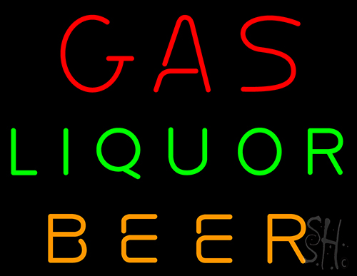 Gas Liquor Beer Neon Sign