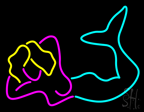 Girl Fish Neon Sign