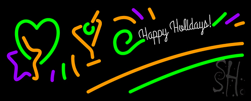 Happy Holidays Neon Sign