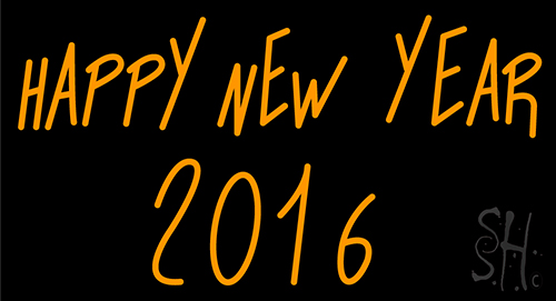 Happy New Year 2016 Neon Sign