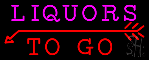 Liquors To Go Neon Sign