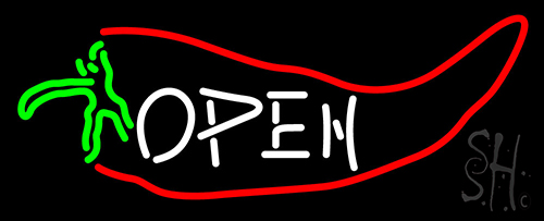 Open Chili Neon Sign