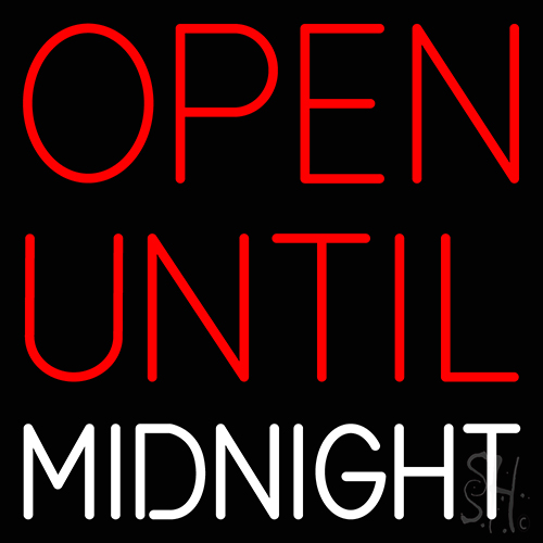 Open Until Midnight Neon Sign | Open Neon Signs | Neon Light