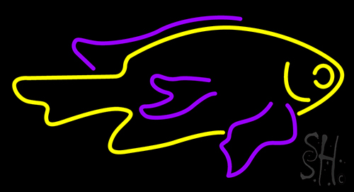 Plants Fish Neon Sign