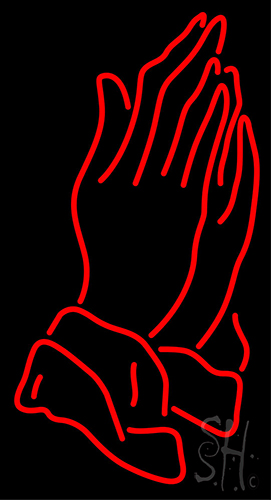 Praying Hands Neon Sign