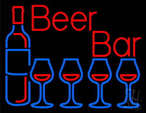 Red Beer Bar Neon Sign