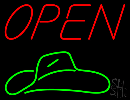 Red Open Neon Sign