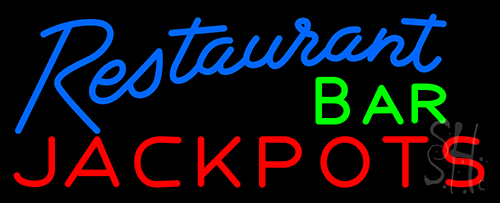 Restaurant Bar Jackpots Neon Sign