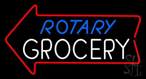 Rotary Grocery Neon Sign