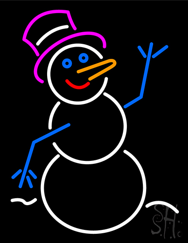 Snowman Signboard Neon Sign
