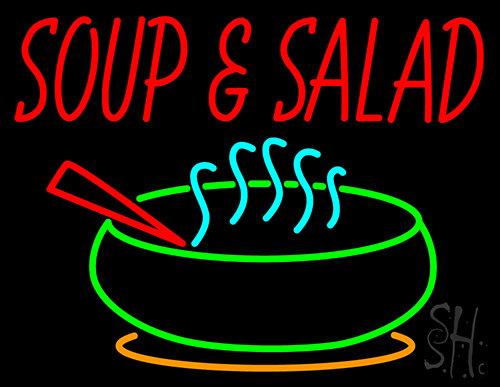 Soup And Salad Neon Sign