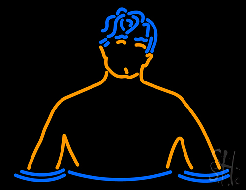 Swimming Boy Neon Sign